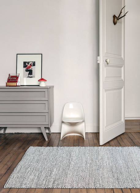 Tapis en coton recyclé tissé à la main bartolo Gris minéral 2 - vertbaudet enfant 