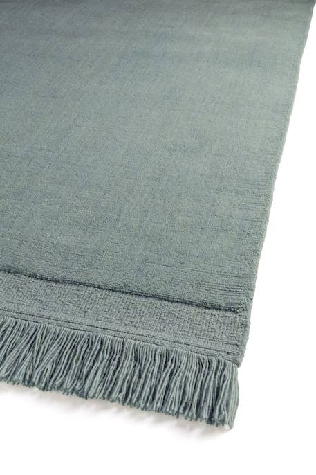 Tapis design doux en laine et coton fait main classic Gris minéral+Vert naturel 9 - vertbaudet enfant 