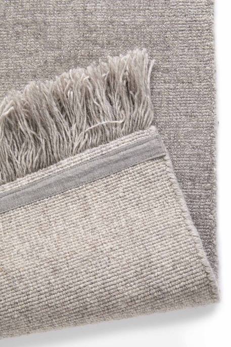 Tapis design doux en laine et coton fait main classic Gris minéral+Vert naturel 4 - vertbaudet enfant 