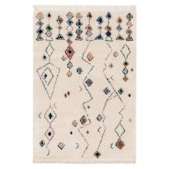 Linge de maison et décoration-Décoration-Tapis-Tapis ethnique à franges inspiration bédouine mogador