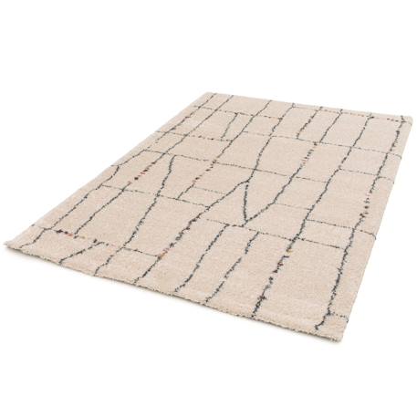 Tapis à poils longs design doux et volumineux teleia Beige sable 5 - vertbaudet enfant 