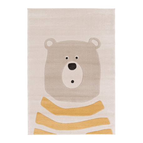 Tapis enfant doux et résistant teddy Jaune naturel 1 - vertbaudet enfant 
