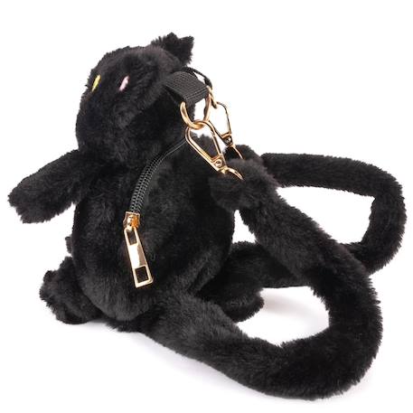 Mini sac à dos portefeuille enfant chat peluche Noir 2 - vertbaudet enfant 