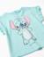 T-shirt en coton avec imprimé stitch et volants Bleu clair 3 - vertbaudet enfant 