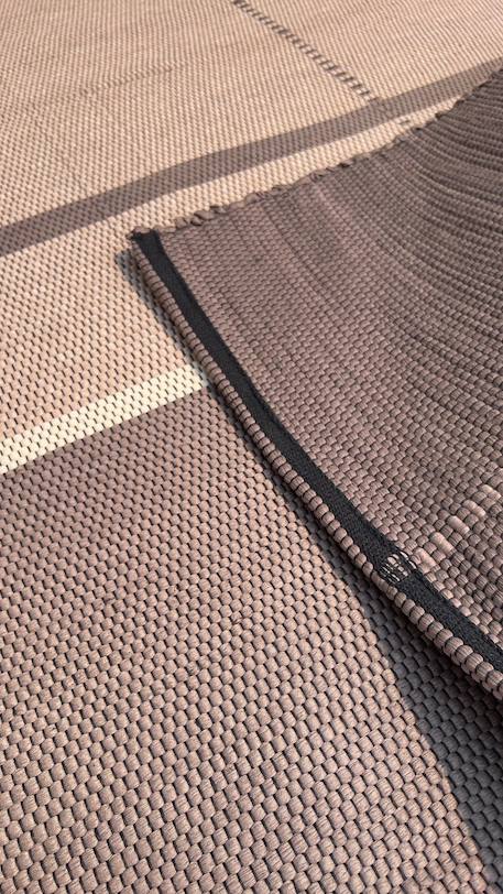 Tapis en fibres recyclées tissé à la main leonor Beige sable+Bleu naturel+Rose poudrée+Vert naturel 5 - vertbaudet enfant 