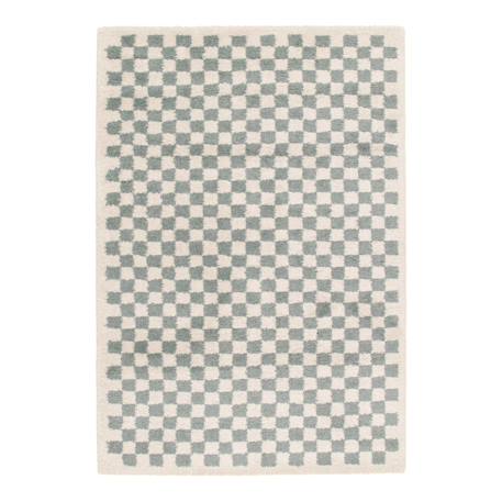 Tapis damier poils longs doux et volumineux checkers Beige sable+Bleu naturel+Gris minéral+Jaune naturel+Rose poudrée+Terracotta+Vert naturel 37 - vertbaudet enfant 