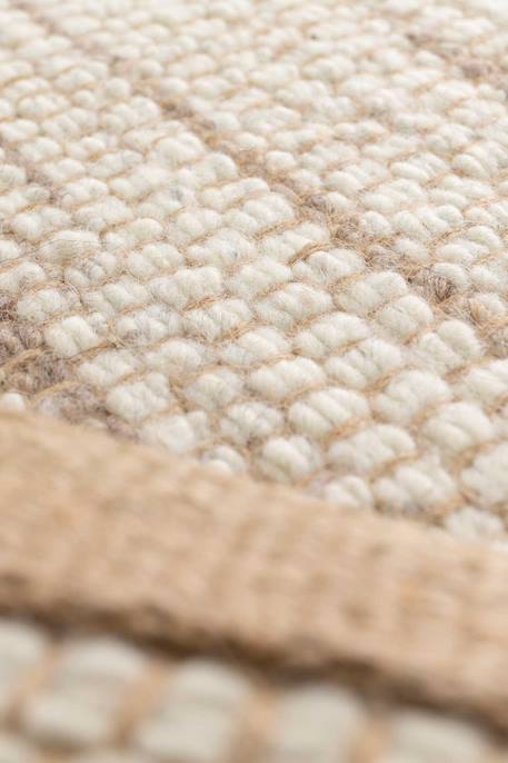Tapis fait main en laine de nouvelle zelande et jute marius Beige sable 6 - vertbaudet enfant 