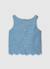 Top en denim brodé Bleu 2 - vertbaudet enfant 