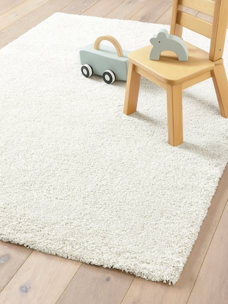 Tapis shaggy ethnique doux et volumineux lison Blanc pur+Gris minéral 2 - vertbaudet enfant 