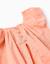 Blouse en coton à manches courtes et pois suisses Orange clair 3 - vertbaudet enfant 