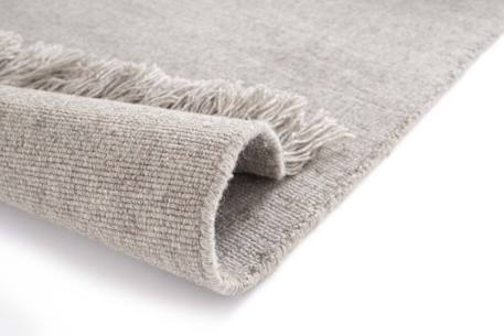 Tapis design doux en laine et coton fait main classic Gris minéral+Vert naturel 6 - vertbaudet enfant 