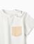 T-shirt en coton avec poche poitrine Blanc 3 - vertbaudet enfant 