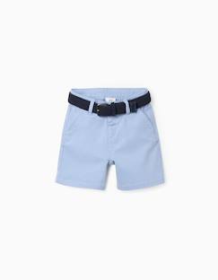 -Short midi en sergé avec ceinture