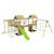 Aire de jeux xxl double tours camélée bois fsc® Marron - bleu - vert 1 - vertbaudet enfant 
