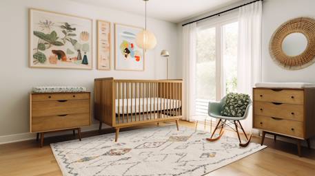 Tapis shaggy épais et confortable tizi Beige sable 2 - vertbaudet enfant 