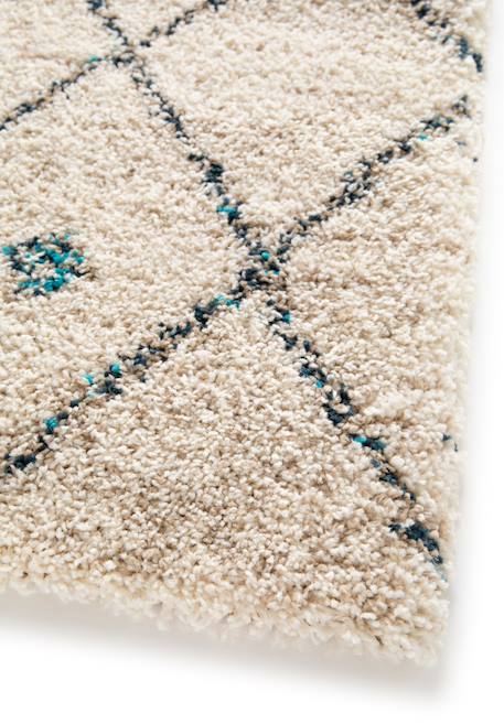 Tapis shaggy ethnique doux et volumineux diamond Beige sable 4 - vertbaudet enfant 