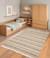 Tapis rayé fait main en laine et jute raj Beige sable+Rose poudrée 2 - vertbaudet enfant 