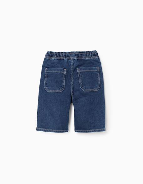 Short midi en jean avec cordon de serrage Bleu 2 - vertbaudet enfant 