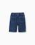 Short midi en jean avec cordon de serrage Bleu 2 - vertbaudet enfant 