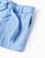 Short en coton avec broderie et ceinture Bleu clair 4 - vertbaudet enfant 