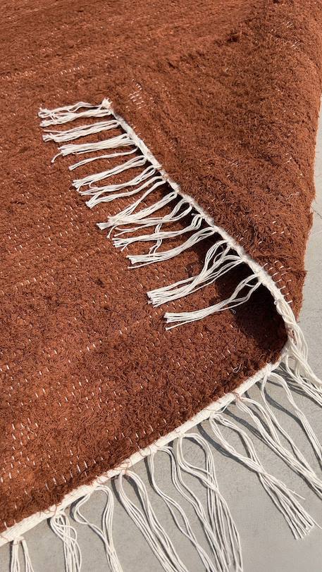 Tapis en coton recyclé tissé à la main amalia Brun naturel+Rose poudrée+Vert naturel 5 - vertbaudet enfant 