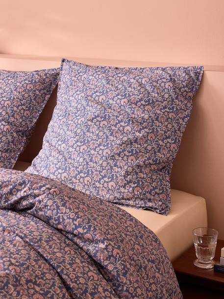 Taie d'oreiller percale de coton 'abélie' Bleu 1 - vertbaudet enfant 