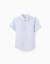 Chemise en coton à manches courtes et rayures Rouge foncé 1 - vertbaudet enfant 