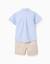 Ensemble chemise à manches courtes et short en coton Beige clair 2 - vertbaudet enfant 