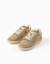 Baskets en daim à lacets Beige 2 - vertbaudet enfant 