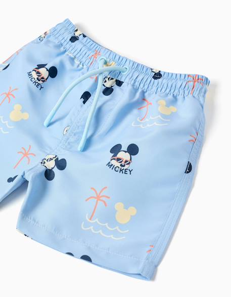 Short de bain avec motif mickey et cordon de serrage Bleu clair 3 - vertbaudet enfant 