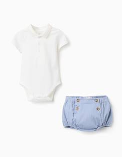 -Body-polo + short en sergé