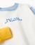 Sweat en coton à bloc de couleurs et imprimé Bleu clair 4 - vertbaudet enfant 