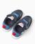 Baskets bi-matière avec imprimé mickey Bleu foncé 3 - vertbaudet enfant 