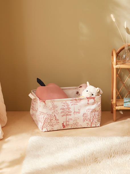 Bac de rangement rectangle esprit toile de jouy Bleu+Rose+Vert 3 - vertbaudet enfant 