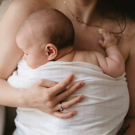 Bandeau de peau à peau tube grid (s/m) Ecru 6 - vertbaudet enfant 