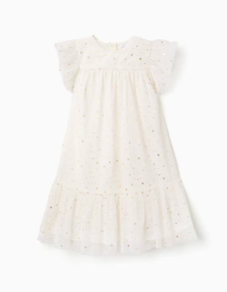 Robe en tulle sans manches avec volants et étoiles Blanc 2 - vertbaudet enfant 
