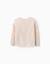 Pull en maille de coton à volants Beige clair 3 - vertbaudet enfant 