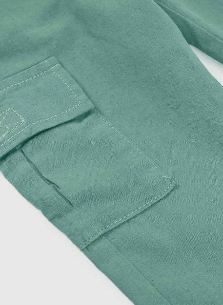 Pantalon enfant lin Vert 4 - vertbaudet enfant 