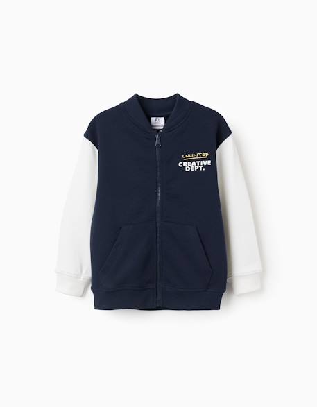 Garçon-Pull, gilet, sweat-Blouson bomber avec imprimé sur la poitrine
