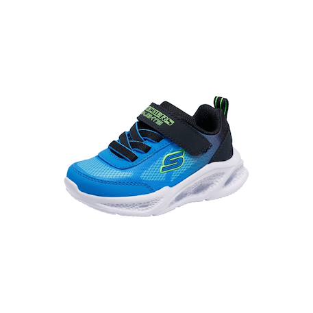 Chaussures à lacets extensibles meteor lights krendo – confort sportif enfant Bleu+Bleu lime+Noir   bleu 15 - vertbaudet enfant 
