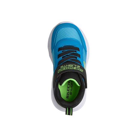 Chaussures à lacets extensibles meteor lights krendo – confort sportif enfant Bleu+Bleu lime+Noir   bleu 17 - vertbaudet enfant 