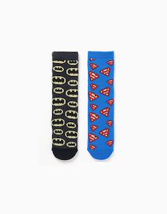 2 chaussettes antidérapantes à motifs super-héros  - vertbaudet enfant