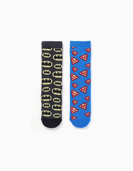 Garçon-2 chaussettes antidérapantes à motifs super-héros