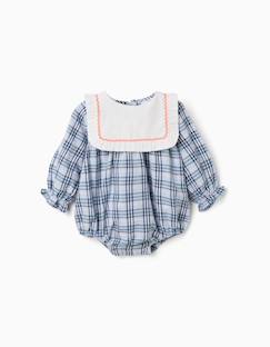 Combinaison en coton et à carreaux b&s  - vertbaudet enfant