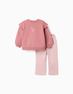-Sweat à imprimé floral + pantalon évasé