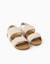 Sandales en daim avec fermeture à scratch Beige clair 2 - vertbaudet enfant 