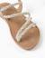 Sandales en cuir à brides brillantes Gris 4 - vertbaudet enfant 