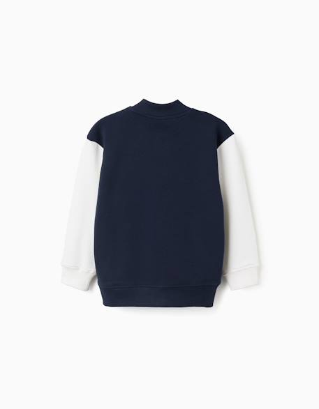 Blouson bomber avec imprimé sur la poitrine Bleu foncé 2 - vertbaudet enfant 