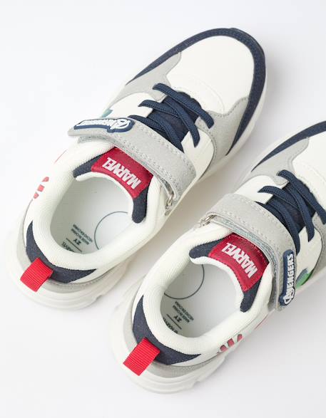 Baskets bi-matière avec les avengers Blanc 3 - vertbaudet enfant 