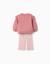 Sweat à imprimé floral + pantalon évasé Rose 2 - vertbaudet enfant 